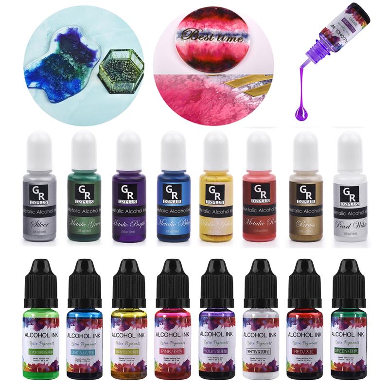 Resin Dye Alcohol - 10ml/15ml Arte Inchiostro Alcol Resina Pigmenti
